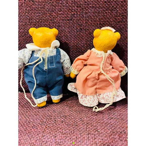 Vintage Russ Berrie Co. 1980’s Boy & Girl Bears Porcelain Collectible - Picture 4 of 4